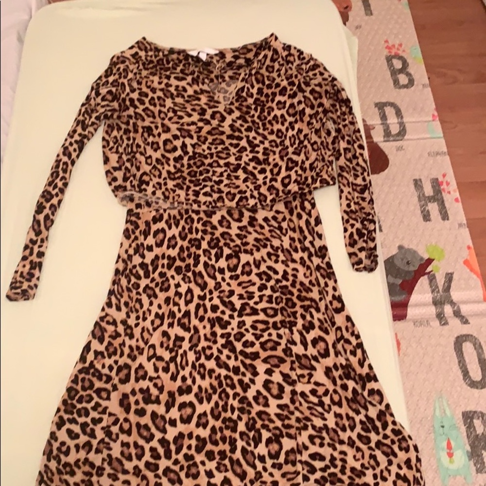 Leopard Print Nursing Dress, Medium
